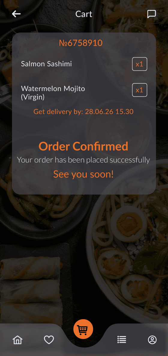 Order confirmation