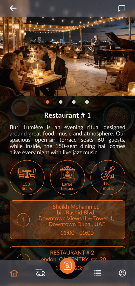 Restaurant selection