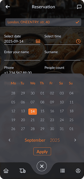Date selection