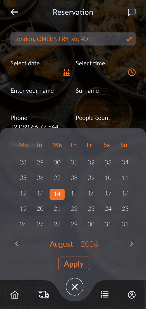 Date selection