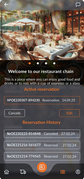 Booking history